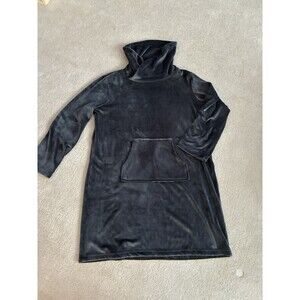 Softies Pajama Lounger Women Large Gray Cozy Soft Fleece Kangaroo Pocket Hoodie